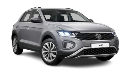 A silver Volkswagen SUV.